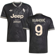 Vlahović #9 JUV 1:1 Quality Third Fans Soccer Jersey 2025/26 带胸前新广告