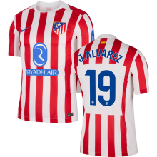 J.ALVAREZ #19 ATM Home Fans Jersey 2025/26 LaLiga Font 西甲字体