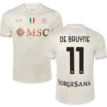 DE BRUYNE #11 Napoli 1:1 Quality AwayFans Jersey 2025/26 (Have Champion Patch 胸前章 And SORGESANA 号下广告)