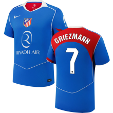 GRIEZMANN #7 ATM Third Blue Fans Jersey 2025/26 LaLiga Font 西甲字体