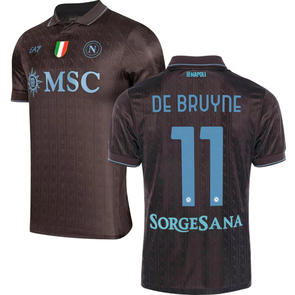 DE BRUYNE #11 Napoli Third Fans Soccer Jersey 2025/26 (Have Champion Patch 胸前章 And SORGESANA 号下广告)