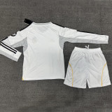 2025/26 RM Home White Kids Long Sleeve Soccer Jersey  长袖童装