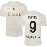 LUKAKU#9  Napoli 1:1 Quality AwayFans Jersey 2025/26 (Have Champion Patch 胸前章 And SORGESANA 号下广告)