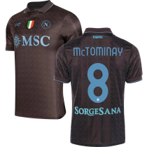 McTOMINAY #8 Napoli Third Fans Soccer Jersey 2025/26 (Have Champion Patch 胸前章 And SORGESANA 号下广告)