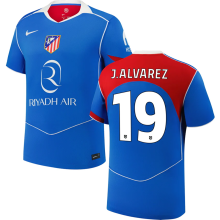 J.ALVAREZ #19  ATM Third Blue Fans Jersey 2025/26 UCL Font 欧冠字体