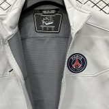 2026/27 PSG Jordan Grey Outdoor Jacket #立领RK901  不带帽