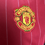 2025/26 M Utd Red Retro Style Player Version Soccer Jersey