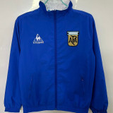 1986 Argentina Blue And White Retro Reversible Windbreaker 双面