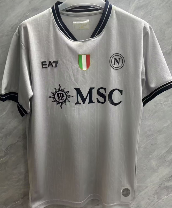 2025/26 Napoli Goalkeeper Fans Soccer Jersey 银色守门员