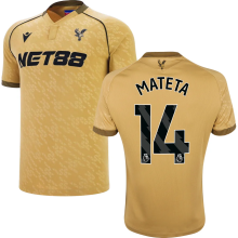 MATETA #14  Crystal Palace Away Gold Fans Soccer Jersey 2025/26 (League Font 联赛字体 )
