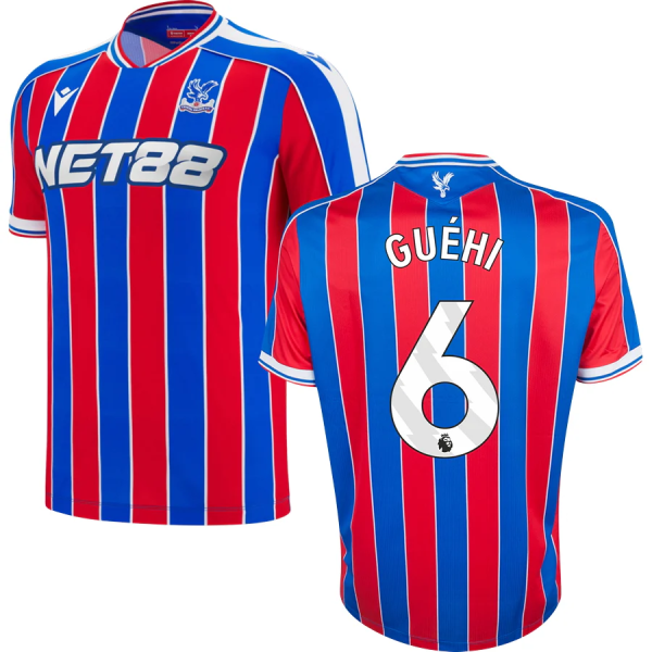 Guéhi #6 Crystal Palace Home Fans Soccer Jersey 2025/26 (League Font 联赛字体 )