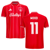 WOOD #11 Nottingham Forest Home Red Fans Jersey 2025/26 (CUP Font 杯赛字体 )