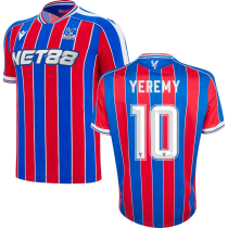 YEREMY #10 Crystal Palace Home Fans Soccer Jersey 2025/26  (CUP Font 杯赛字体 )