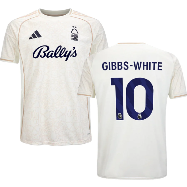 GIBBS-WHITE #10 Nottingham Forest Away Fans Jersey 2025/26 (League Font 联赛字体 )