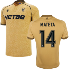 MATETA #14 Crystal Palace Away Gold Fans Soccer Jersey 2025/26 (CUP Font 杯赛字体 )