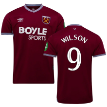 WILSON #9 West Ham Home Fans Soccer Jersey 2025/26 (CUP Font 杯赛字体 )