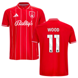 WOOD #11 Nottingham Forest Home Red Fans Jersey 2025/26 (League Font 联赛字体 )