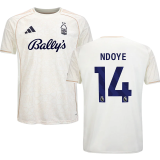 NDOYE #14 Nottingham Forest Away Fans Jersey 2025/26 (League Font 联赛字体 )