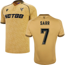 SARR #7 Crystal Palace Away Gold Fans Soccer Jersey 2025/26 (CUP Font 杯赛字体 )