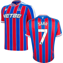 SARR #7 Crystal Palace Home Fans Soccer Jersey 2025/26 (League Font 联赛字体 )
