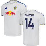 NMECHA #14 Leeds United Home White Fans Soccer Jersey 2025/26 (League Font 联赛字体 )
