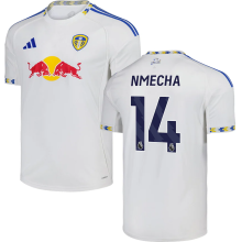 NMECHA #14 Leeds United Home White Fans Soccer Jersey 2025/26 (League Font 联赛字体 )