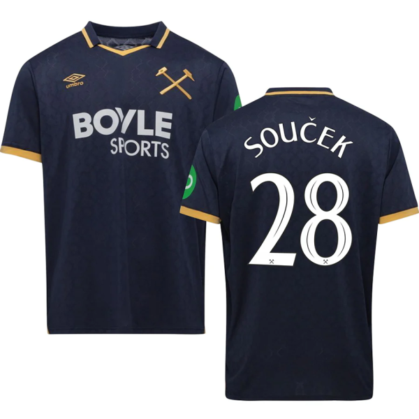 Souček #28 West Ham Third Fans Soccer Jersey 2025/26 (CUP Font 杯赛字体 )