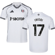 IWOBI #17 Fulham Home White Fans Soccer Jersey 2025/26 (League Font 联赛字体 )