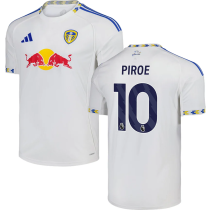 PIROE #10 Leeds United Home White Fans Soccer Jersey 2025/26 (League Font 联赛字体 )