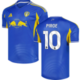 PIROE #10 Leeds United Away Blue Fans Soccer Jersey 2025/26 (League Font 联赛字体 )