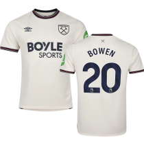 BOWEN #20 West Ham Away Fans Soccer Jersey 2025/26 (League Font 联赛字体 )