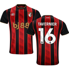 TAV ERNIER #16 Bournemouth Home Fans Soccer Jersey 2025/26 (League Font 联赛字体 )