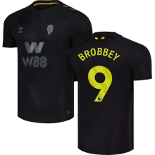 BROBBEY #9 Sunderland Third Black Fans Soccer Jersey 2025/26 (League Font 联赛字体 )