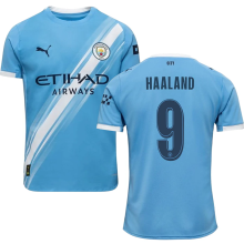 HAALAND #9 Man City 1:1 Quality Home Fans Soccer Jersey 2025/26 (UCL Font 欧冠字体 )