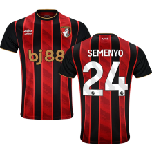 SEMENYO #24 Bournemouth Home Fans Soccer Jersey 2025/26 (League Font 联赛字体 )