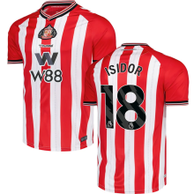 ISIDOR #18 Sunderland Home Fans Soccer Jersey 2025/26 (League Font 联赛字体 )