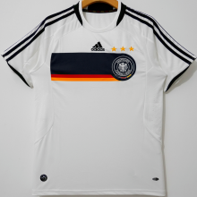 2008 Germany Home White Retro Soccer Jersey