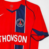 2004/2005 PSG Away Red Retro Soccer Jersey