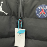 2026/27 PSG x Jordan Black Baseball Cotton Windbreaker Jacket BQ7702 蓝标