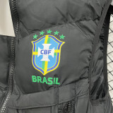 2026/27 Brazil Black Cotton Vest Jacket  J3307 黑色