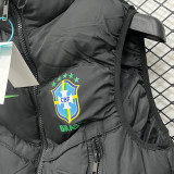 2026/27 Brazil Black Cotton Vest Jacket  J3307 黑色