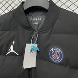 2026/27 PSG x Jordan Black Baseball Cotton Windbreaker Jacket BQ7702 蓝标