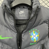 2026/27 Brazil Grey Black Cotton Vest Jacket  J3307 灰黑色