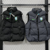 2026/27 Brazil Grey Black Cotton Vest Jacket  J3307 灰黑色