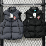 2026/27 Portugal Black Cotton Vest Jacket  J3308 黑色