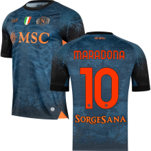 MARADONA #10 Napoli Napoli Halloween Jersey 2025/26 (Have Champion Patch 胸前章 And SORGESANA 号下广告)