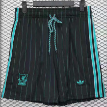 2025/26 LFC Black Retro Style Shorts Pants
