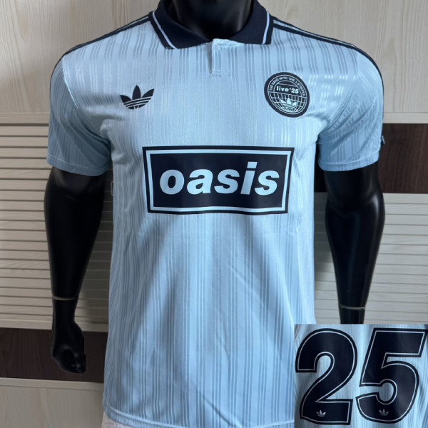 2025/26 AD x oasis #25 Blue Retro Style Player Version Soccer Jersey (Have No.25 带号码）