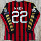 2013/14 AC Home Retro Kids Long Sleeve Soccer Jersey