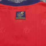 1996 Spain Home Red Kids Retro Soccer Jersey